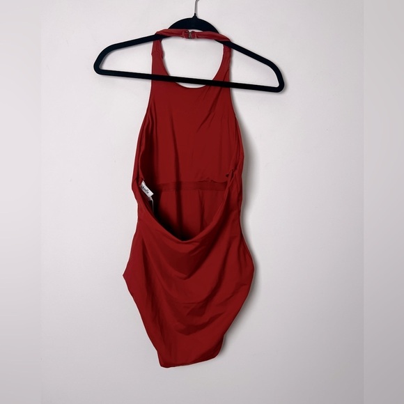 NEW Andie Swim The Luzon One Piece In Chili Pepper Open Back Swimsuit Size L - Picture 7 of 12